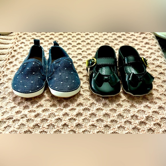 Old Navy Shoes 3 For 25 Bundle Of Baby Girl Shoes Denim Blue Black